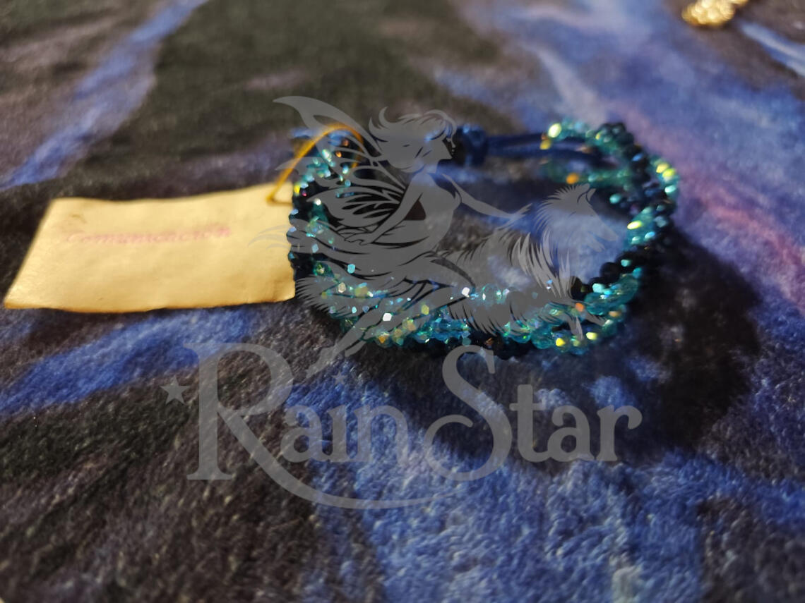 A handmade adjustable bracelet made with high-quality glass beads, lovingly intended to support honest expression and clear communication.